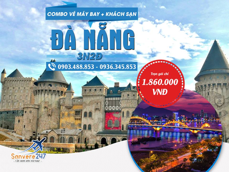 KHUYẾN MẠI CỰC SỐC- COMBO DU LỊCH RẺ MÀ SANG 🌴COMBO DU LỊCH ĐÀ NẴNG 3 NGÀY 2 ĐÊM [ Khách sạn 3 sao Gold III Đà Nẵng]  🌴👉 Trọn gói chỉ 1.860.000 VND